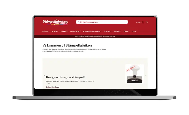 Laptop – kundcase Stämpelfabriken