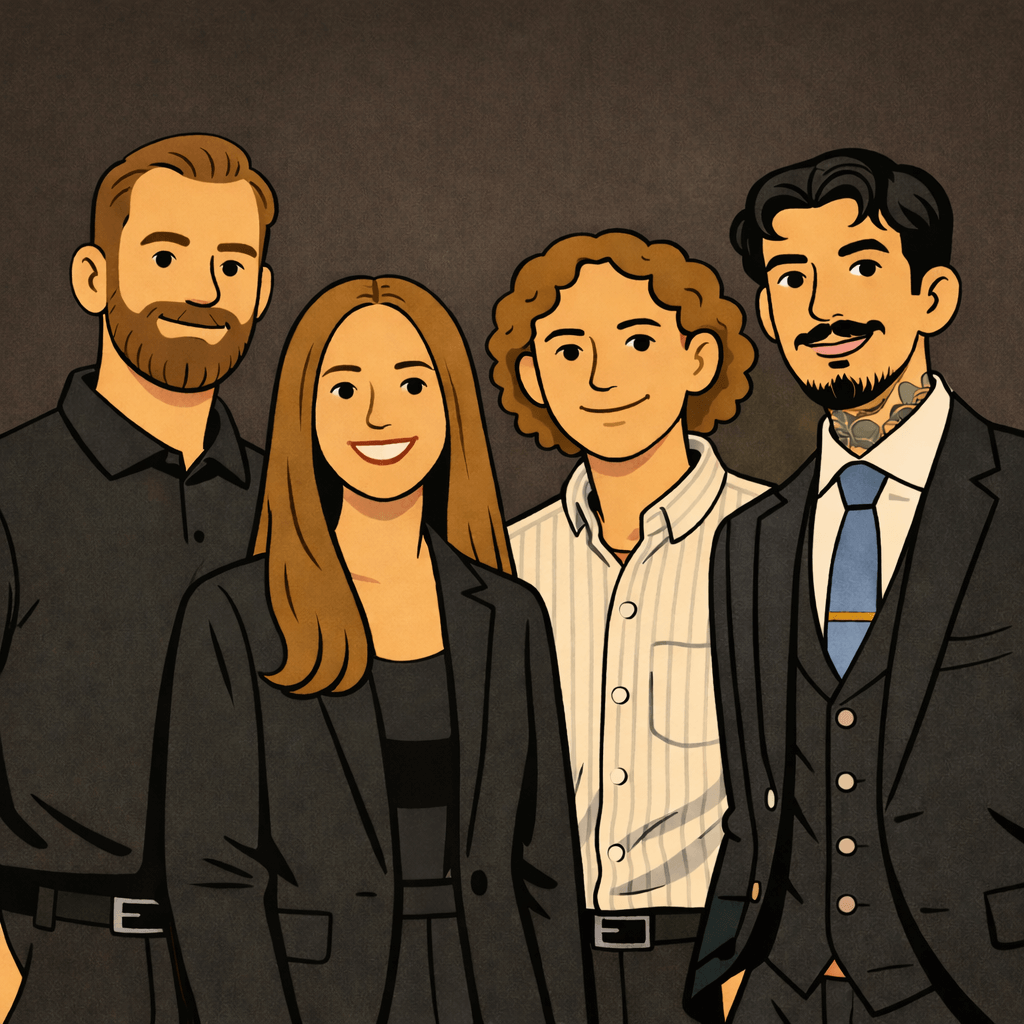 Cyntora-gruppbild-tecknad