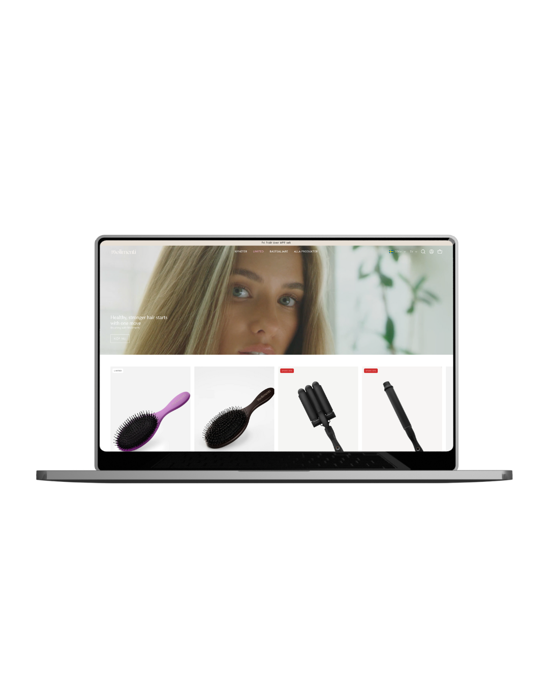 Molimenti Hair hemsida